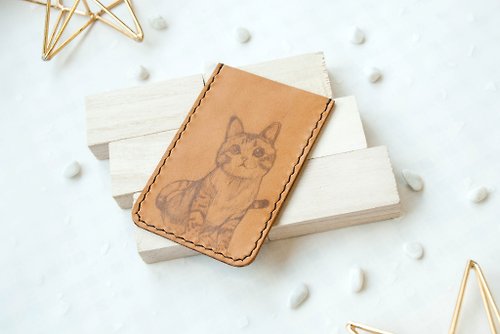 葡萄枝子小姐 【動物系列】貓貓 悠遊卡皮革卡套 八達通卡 客製 禮物