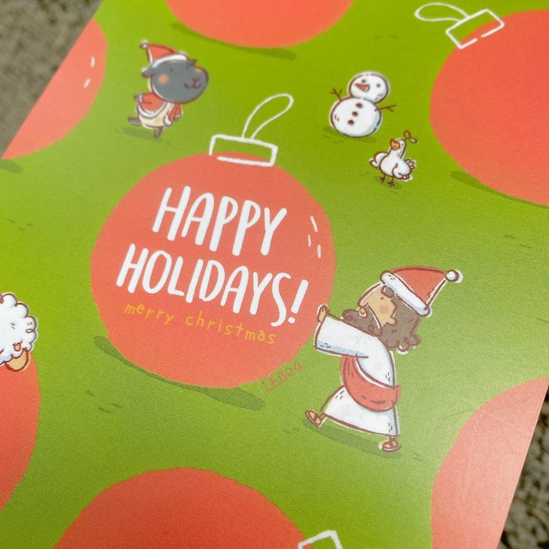 聖誕明信片-HAPPY HOLIDAYS - 卡片/明信片 - 紙 