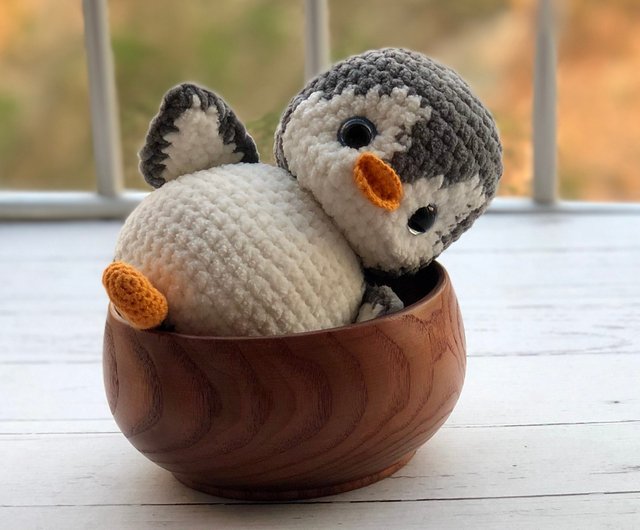 19cm Plush Baby Penguin Amigurumi toy, Crochet animals, Penguin