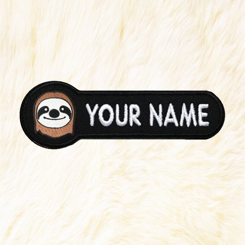 24PlanetsStudio Brown Sloth Personalized Iron on Patch Your Name Your Text Buy 3 Get 1 Free