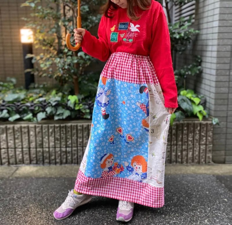 パッチワークスカート - スカート - コットン・麻 