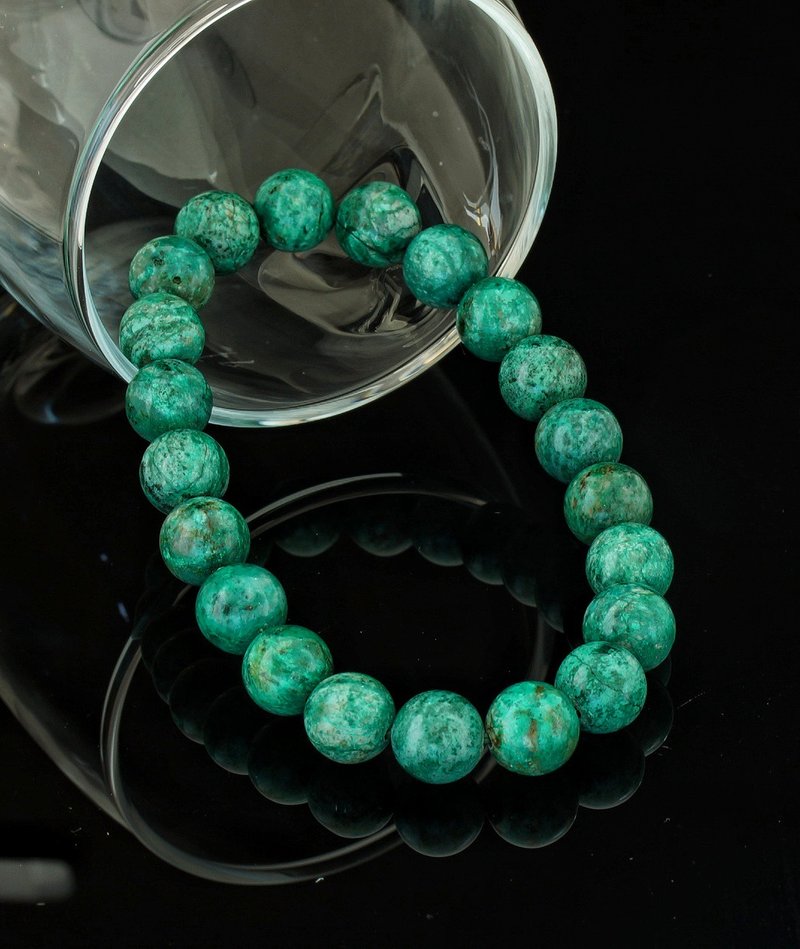 鳳凰石 9.5mm 手鍊 ( Chrysocolla 9.5mm bracelet ) - 手鍊/手環 - 水晶 