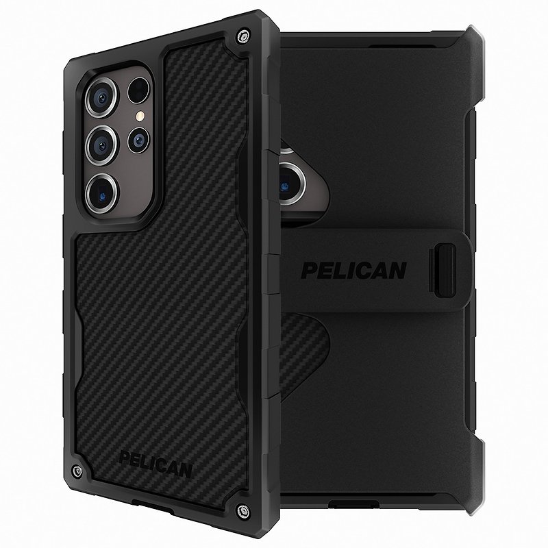 Pelican Samsung S24 Ultra Shield protective shield extremely anti-fall carbon fiber texture - Phone Cases - Plastic 