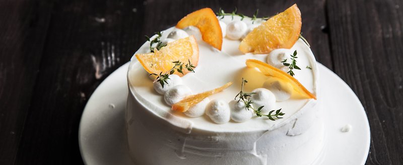 6 Earl Grey Sweet Orange Chiffon Cake - Savory & Sweet Pies - Fresh Ingredients White