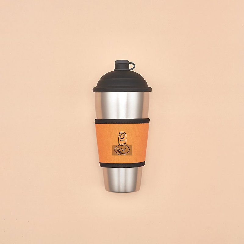 YCCT Temperature Sensing Cup Set-Moai Xiaoxianrou-A good partner for coffee - Beverage Holders & Bags - Cotton & Hemp Multicolor
