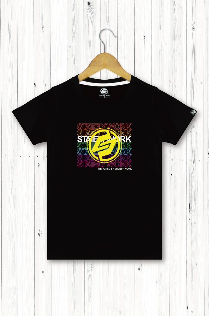statelywork霓虹LOGO T-女T恤 - 女上衣/長袖上衣 - 棉．麻 白色