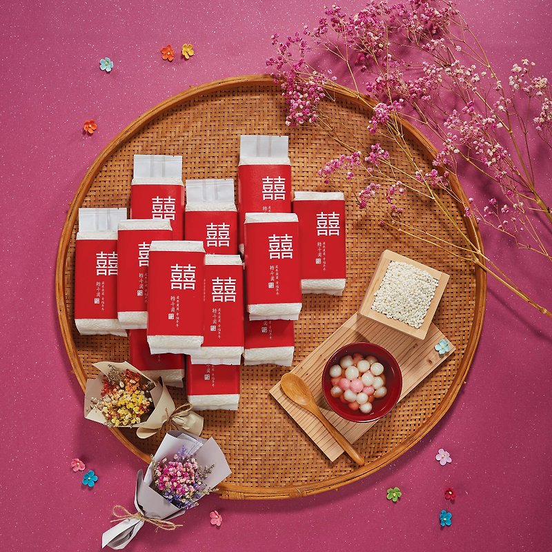 Free shipping [Sedan round rice] Ximi 12 packs Yangu gift/wedding small items/12 gift with two bags - ธัญพืชและข้าว - อาหารสด สีแดง