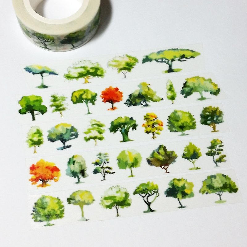 紙膠帶 水彩樹 - 紙膠帶 - 紙 