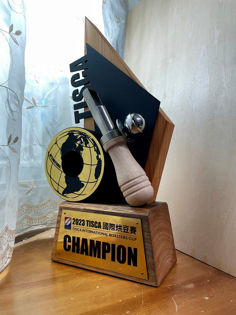 訂製款【客製化】獎牌 / 獎盃 / 獎座 / 金屬板 / 複合獎盃 / 手 - 其他 - 木頭 咖啡色