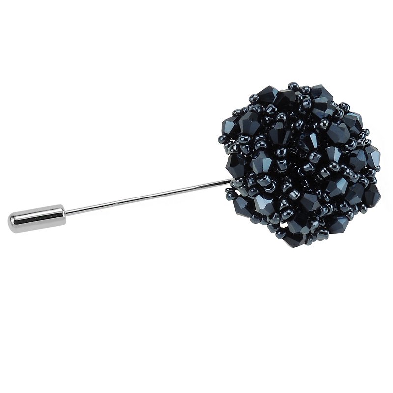 Blue Beads Lapel Pins - เข็มกลัด - โลหะ สีน้ำเงิน