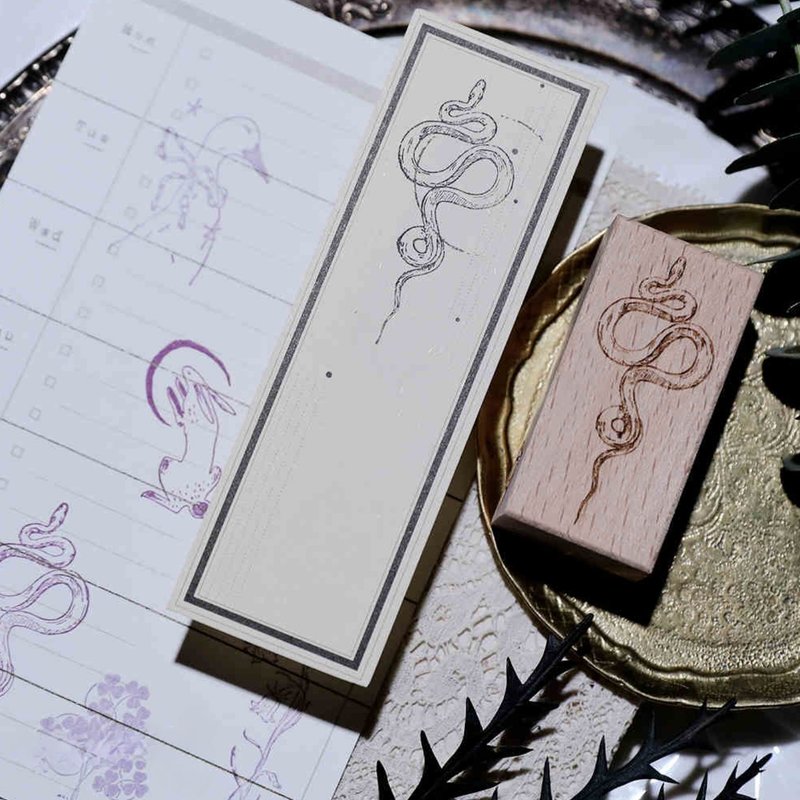 Magical Fantasy World of Snake Wood Notebook Stamp - Stamps & Stamp Pads - Wood 