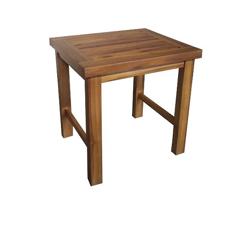吉迪市 JatiLiving 【吉迪市100%全柚木家具】HY031A 簡約柚木方形椅凳 置物架 板凳