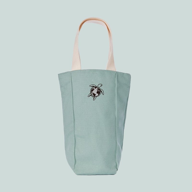 YCCT Eco-Friendly Beverage Bag Tall Style - Turtle - Large Capacity Double Layer Canvas - ถุงใส่กระติกนำ้ - ผ้าฝ้าย/ผ้าลินิน หลากหลายสี