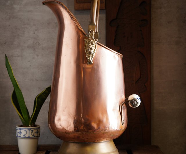 銅製の石炭入れ 銅製の石炭入れ 銅の古ぼけたバケツ - antiquenara