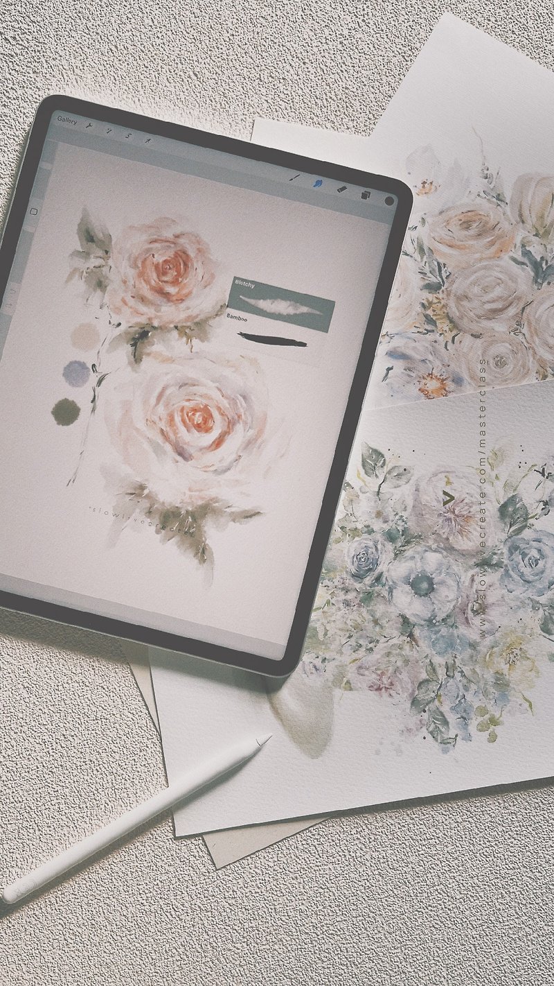 Procreate How to paint Digital Floristry - Illustration, Painting & Calligraphy - Other Materials 