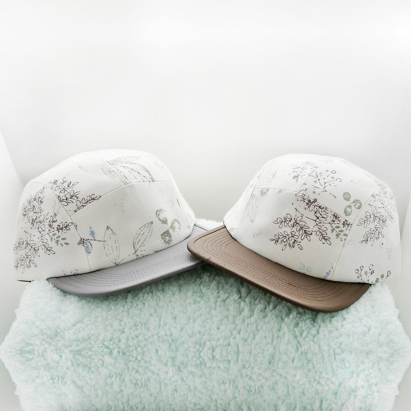 フルーツエコロジー -  5セグメント野球帽のモミに沿ったフラットなオリジナルの自家製 - 帽子 - その他の素材 グレー