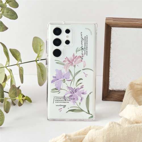 TOYSELECT wwiinngg鳶尾花防摔透明SAMSUNG手機殼
