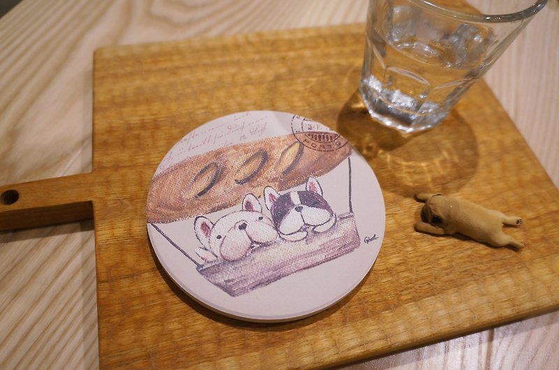 (sold out) law bucket suction coaster - French bread - Coasters - Other Materials 