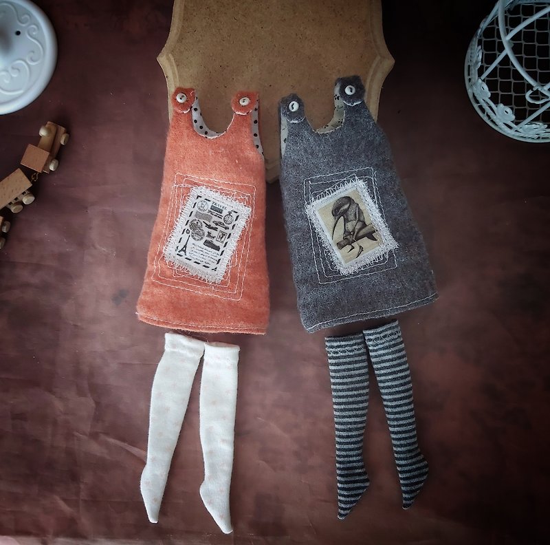 Blythe doll dress and stockings - Kids' Toys - Cotton & Hemp Orange