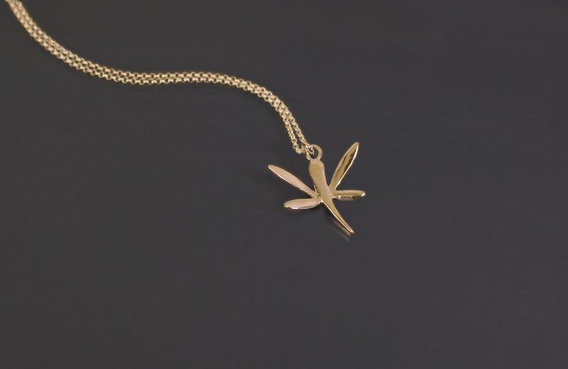 Animal Series-Flying Dragonfly 925 Silver Necklace - สร้อยคอ - เงินแท้ สึชมพู