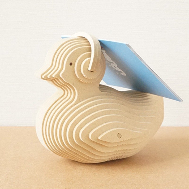 Wooden Duckling Business Card Holder - Card Stands - Wood Brown