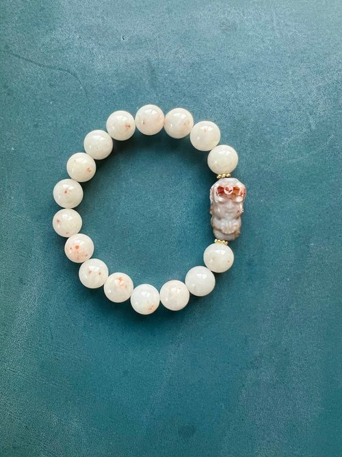 令藏齋.Treasure Jade 小阿彌-天然翡翠草莓醬醬寶寶佛手串/平安/吉祥/送禮/收藏/特色料