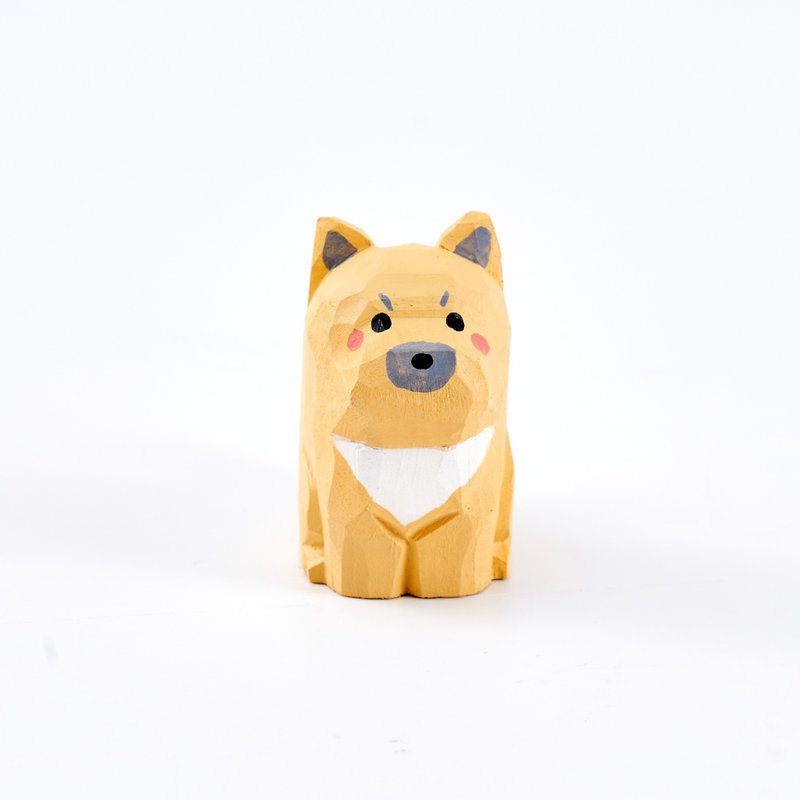 Simba 擁有質樸魅力的中華田園犬木雕 - 擺飾/家飾品 - 木頭 黃色