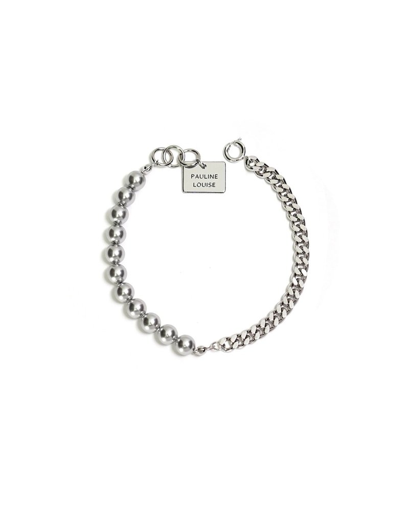 Semi-Colon Bracelet - 手鍊/手環 - 銀 銀色