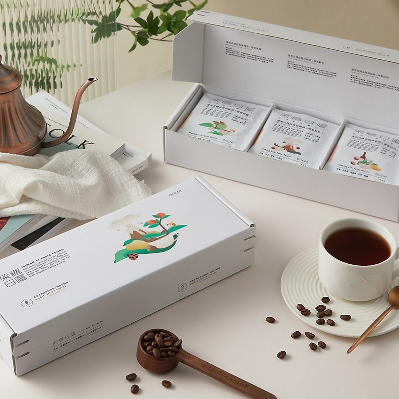 【Free Shipping】Liang Shan Daily Taste-Immersion Style Boutique Flavored Coffee (Exquisite Trilogy) (9 packs) - กาแฟ - สารสกัดไม้ก๊อก ขาว