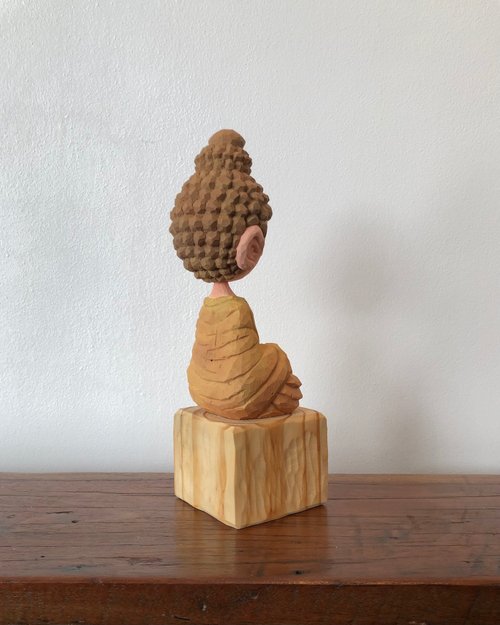 木製  仏像  置物 木製の平和な仏像 - ショップ 1000cutsx 置物 - Pinkoi