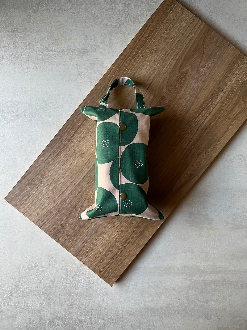 吊掛式衛生紙袋丨菠菜豆沙 - 紙巾盒 - 棉．麻 