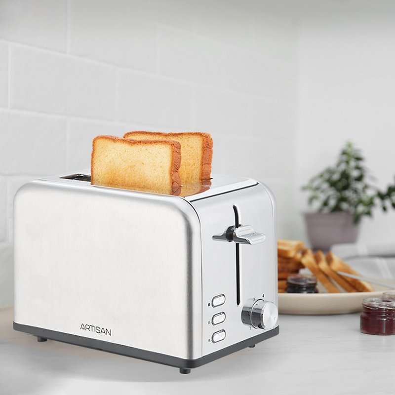 ARTISAN two Stainless Steel thick slices toasted toaster - Kitchen Appliances - Stainless Steel Silver