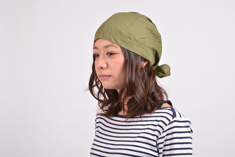 100% Cotton Bandana Cap, Natural Head Cover Scarf for Men and Women, Large Size - หมวก - ผ้าฝ้าย/ผ้าลินิน สีกากี