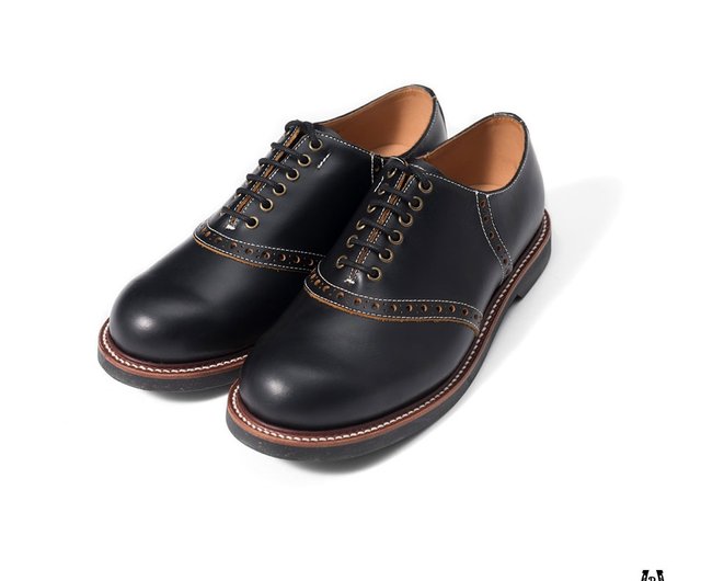 all black saddle shoes