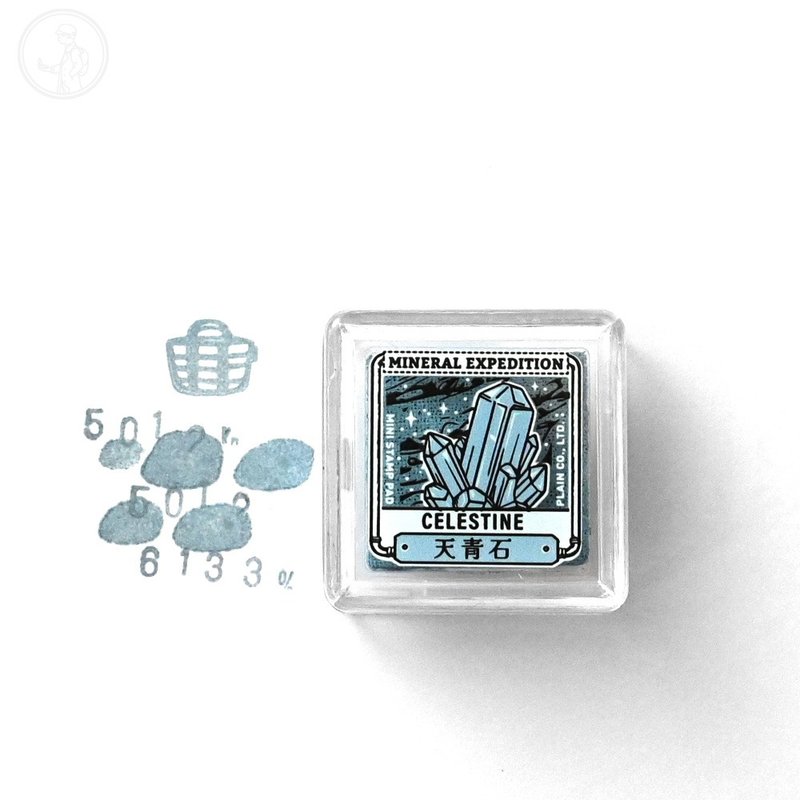 天青石 - 直物風物詩印台 地底採集之旅 - 印章/印台 - 塑膠 