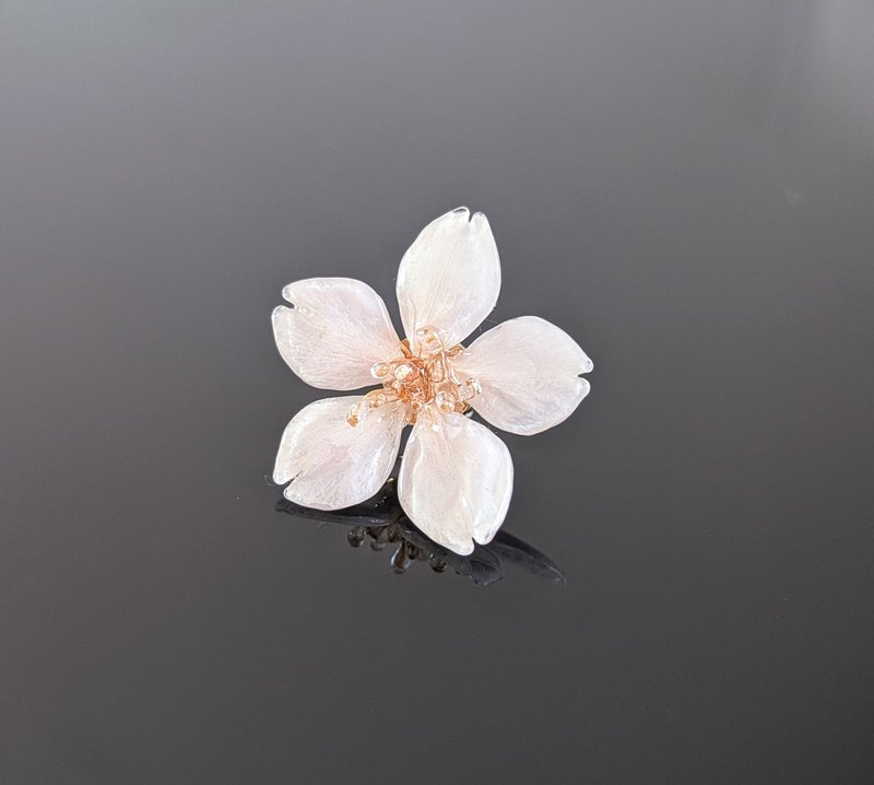 Everpink 永生花  真花 早開的櫻花 胸针　胸針　別針　静止的 - 胸針 - 樹脂 粉紅色