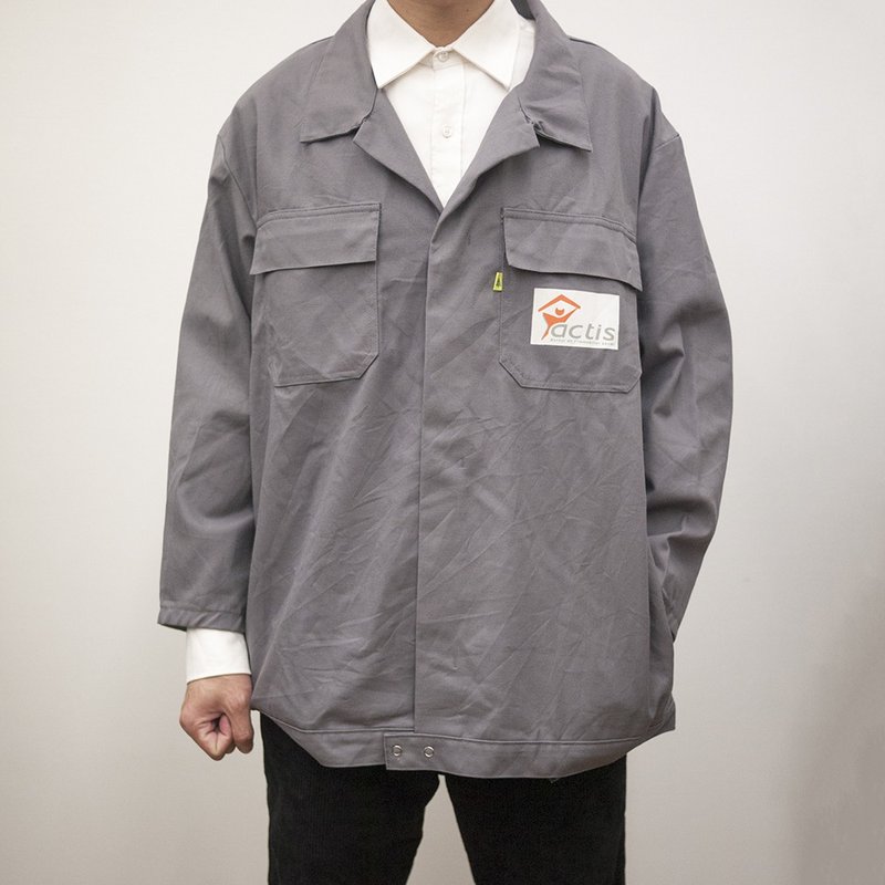 エンタープライズワークコート作業服作業服アイアングレーヴィンテージ中古マルチポケット - アウター メンズ - コットン・麻 グレー