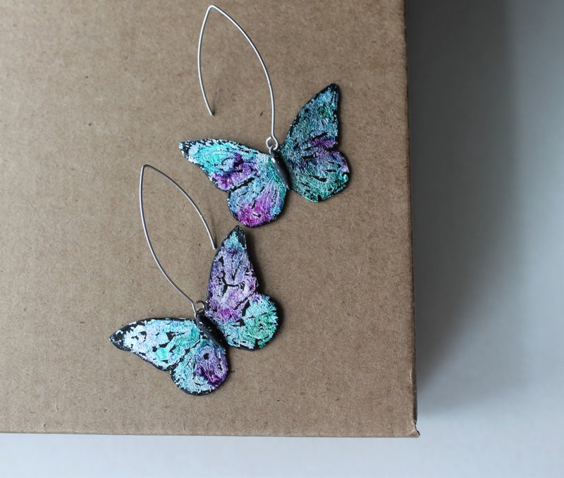 Butterfly Earrings, Polymer clay earrings, antiallergic earrins Shop