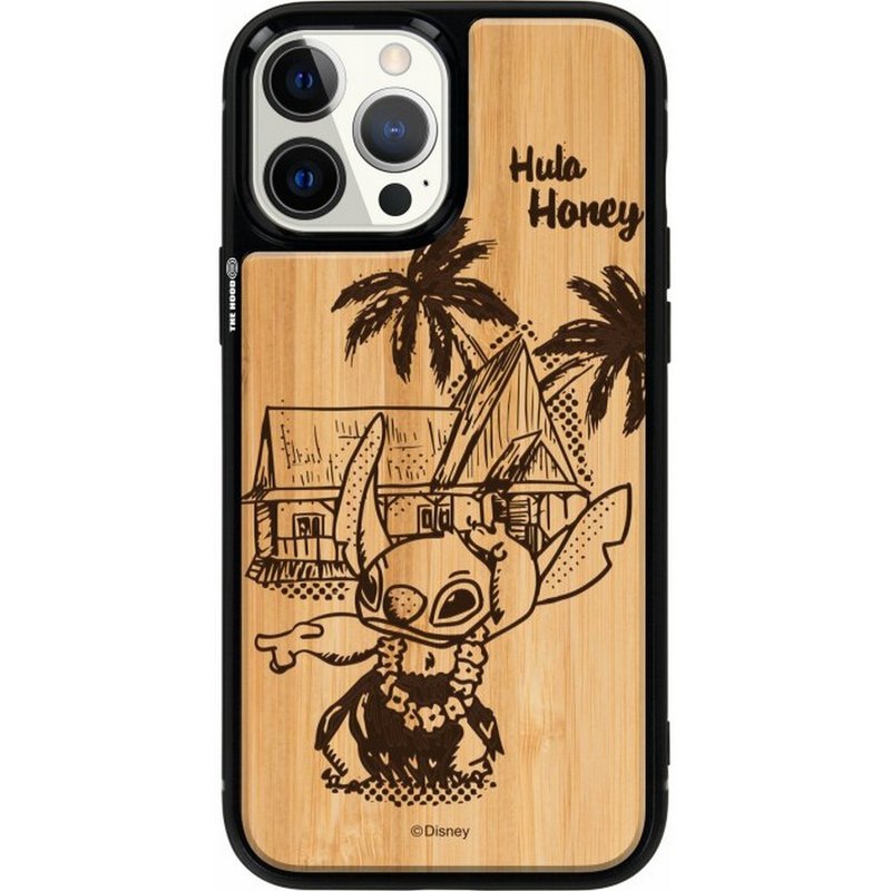 Disney Stitch Wooden Case iPhone 16 Pro Case wood magsafe 5621 - เคส/ซองมือถือ - ไม้ หลากหลายสี