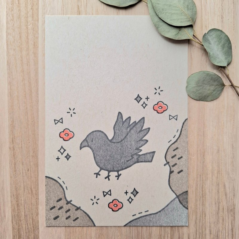 ポストカード ヤタガラス - 卡片/明信片 - 紙 