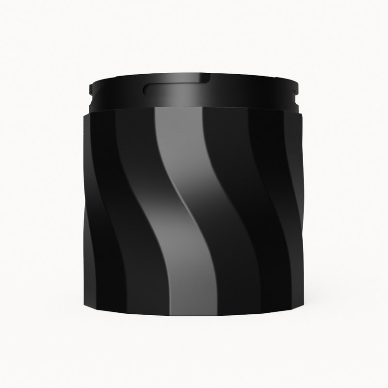 Wattle組件∣瓶身環節_右旋_黑色 - 水瓶/水壺 - 塑膠 黑色