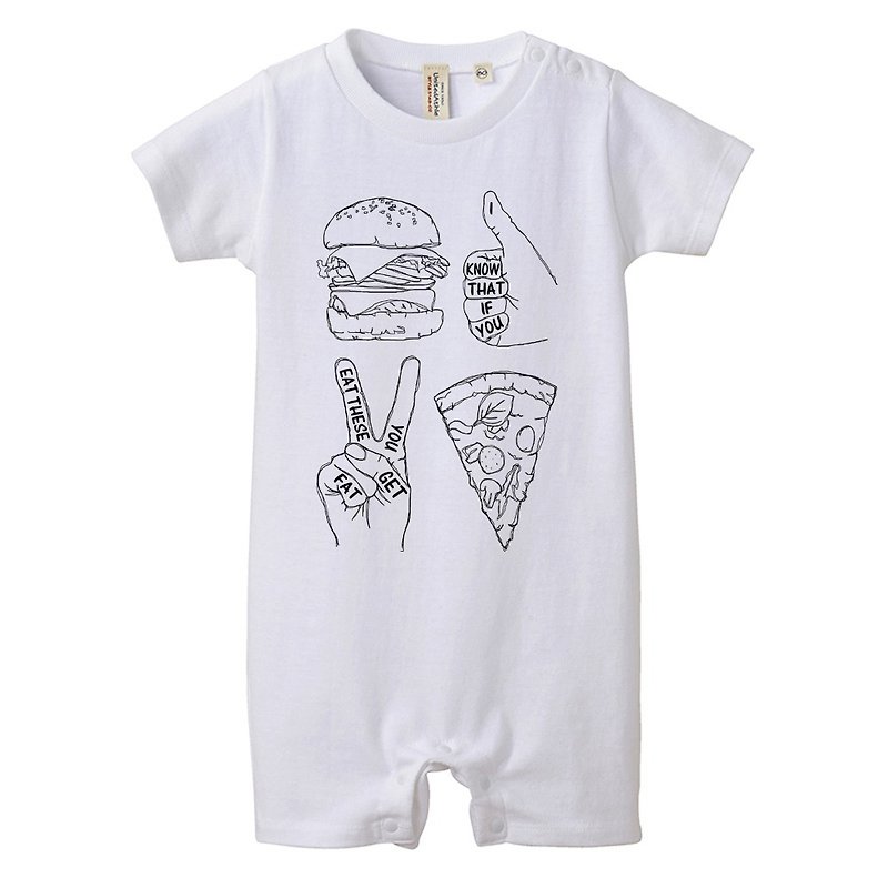 Rompers / I know that if you eat these you get fat - Other - Cotton & Hemp White