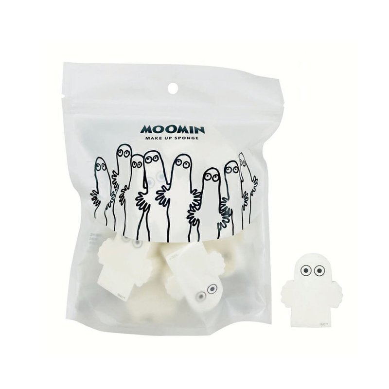 【MOOMINx日本Shobido】溜溜造型化妝棉 美妝蛋 粉底撲 - 彩妝刷具/鏡子/梳子 - 其他材質 