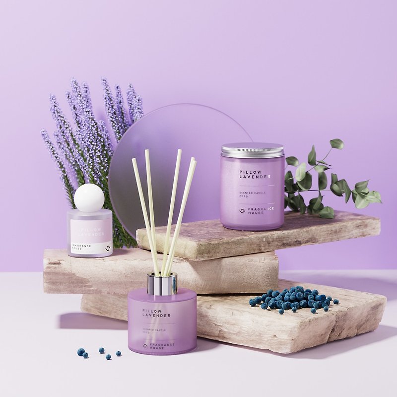 Pillow Lavender Collection | Candle/Diffuser/Perfume | Gift Christmas Xmax - น้ำหอม - แก้ว 