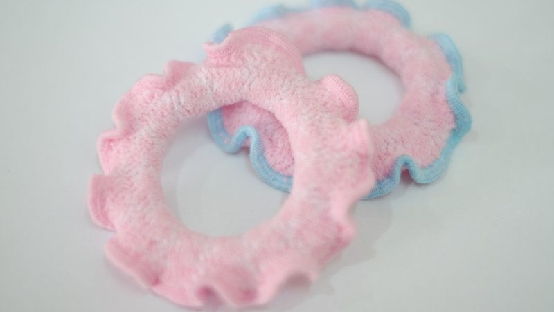 Ferrule ring hair ring 2 sets of pink powder - เครื่องประดับผม - วัสดุอื่นๆ สึชมพู