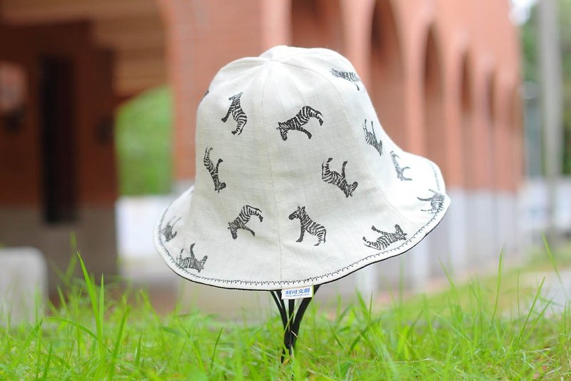 [Animal Planet series - dazzling zebra sided bud hat] - Hats & Caps - Cotton & Hemp Black
