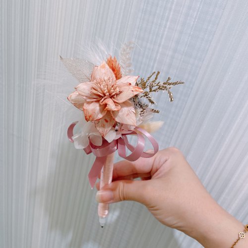 Miss。花謎 Miss。花謎 【幸福花羽】婚禮簽名筆 乾燥花 婚宴