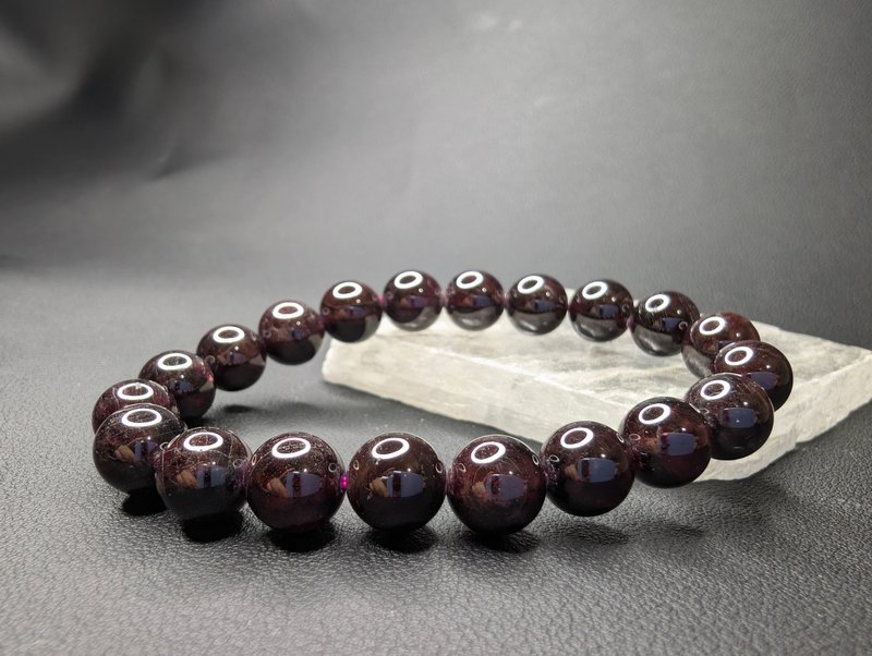 10mm 石榴石 Garnet 手串 天然水晶 - 手鍊/手環 - 水晶 