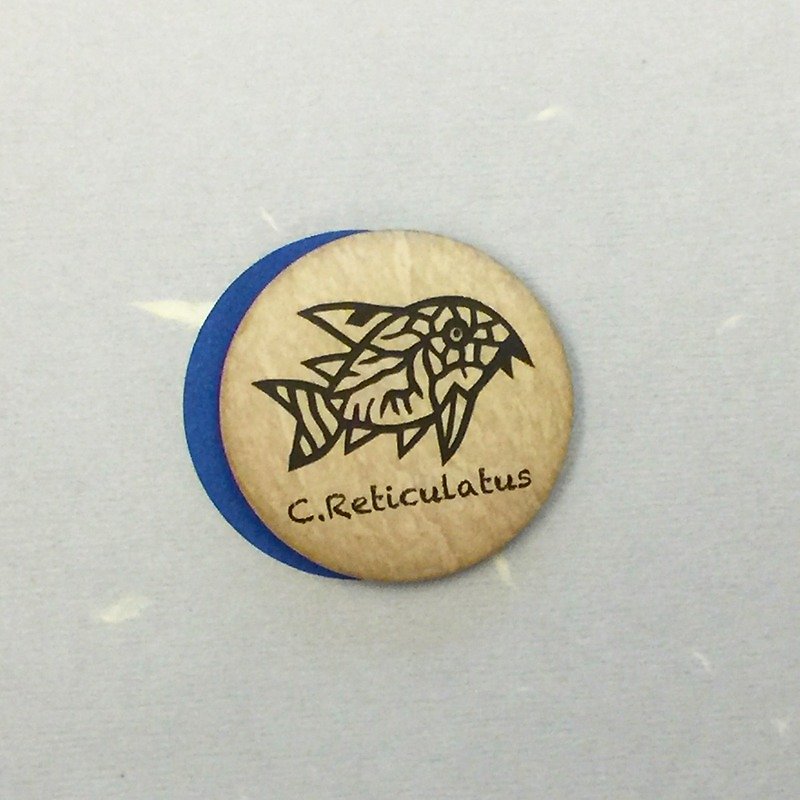 コリドラスのボタンバッジ-C.Reticulatus
