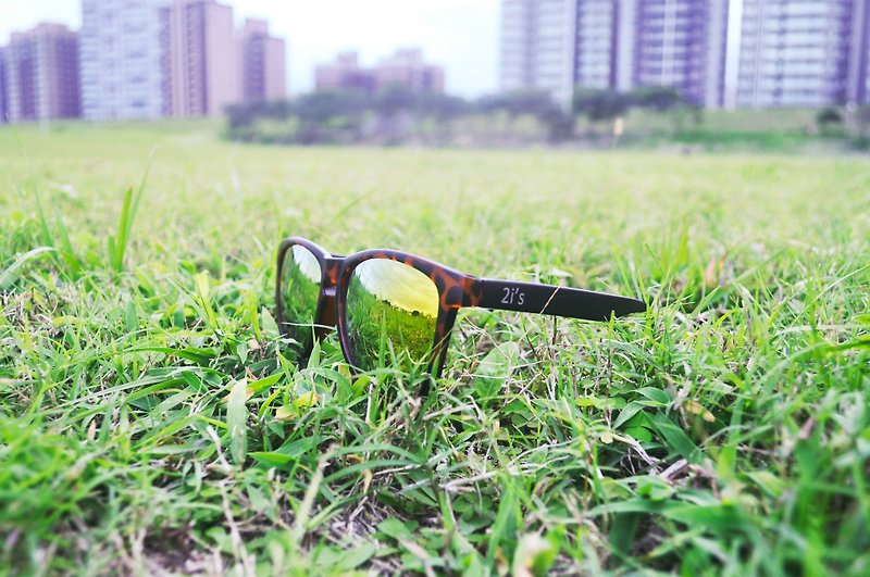 2is│Etu Sunglasses│Tortoise Black Frame│Orange Lens│UV400 protection - กรอบแว่นตา - พลาสติก สีส้ม